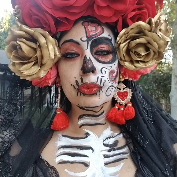 DAY OF THE DEAD HEADPIECE - Picture 1 of 4